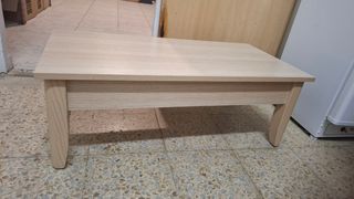 Mesa auxiliar madera beige 100x50