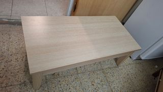 Mesa auxiliar madera beige 100x50