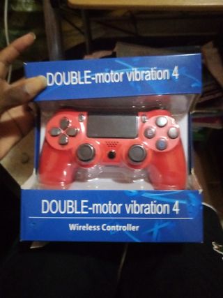 Mando PS4 Doble Vibración Inalámbrico Rojo