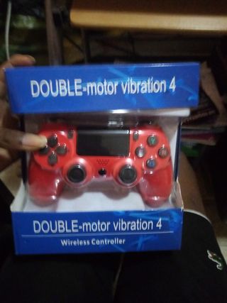 Mando PS4 Doble Vibración Inalámbrico Rojo