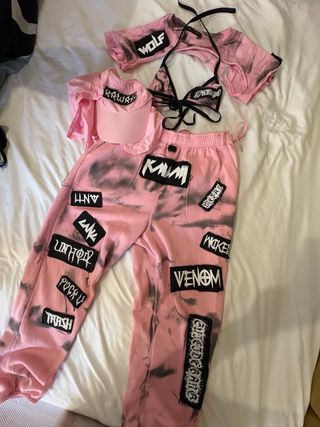 Conjunto Shay Kawaii Rosa y Negro