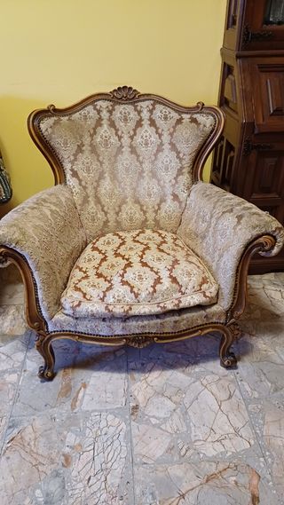 Divano letto e 2 poltrone stile Liberty