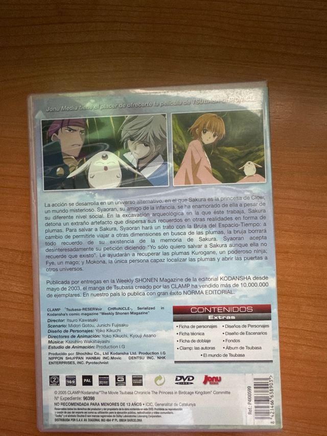 Tsubasa Chronicle La Película DVD Anime