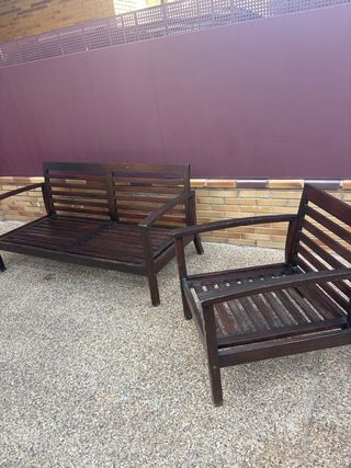 Sillones de madera para terraza o jardín