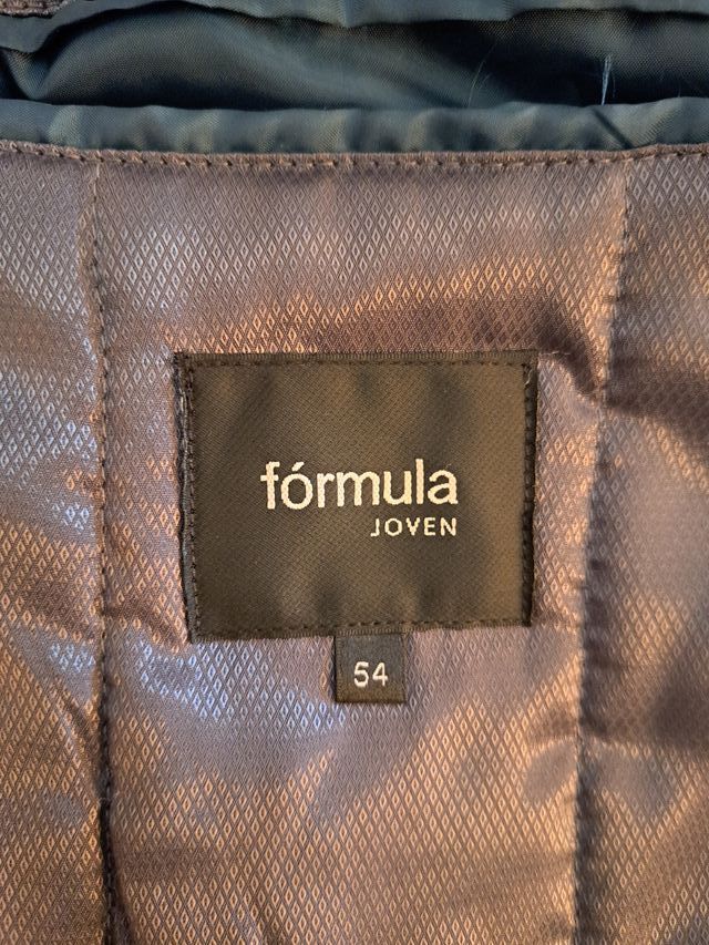 ABRIGO LARGO NEGRO DE LANA FÓRMULA JOVEN TALLA 54