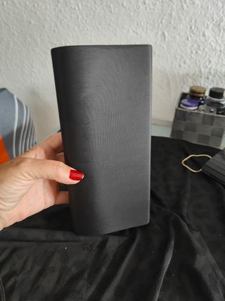 Cartera de fiesta raso negro con pedrería