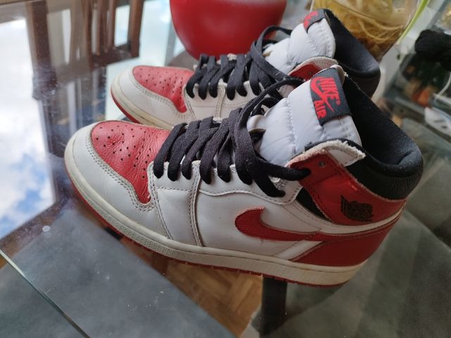 Sapatilhas Air Jordan 1 Nike Branco Vermelho