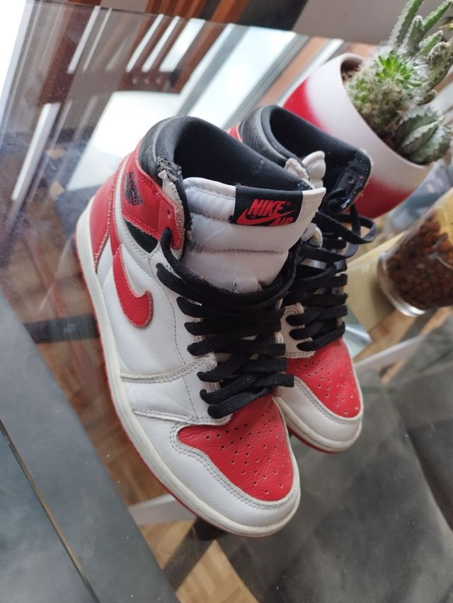 Sapatilhas Air Jordan 1 Nike Branco Vermelho