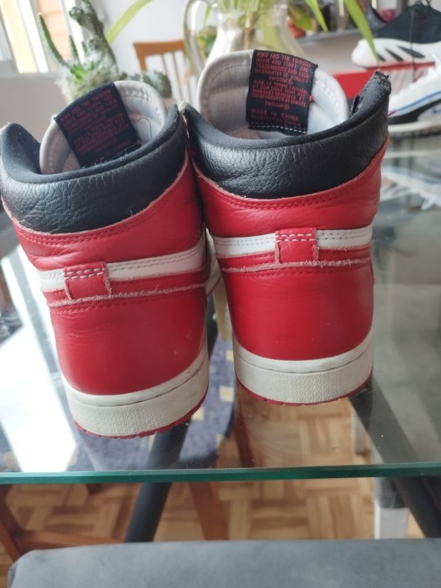 Sapatilhas Air Jordan 1 Nike Branco Vermelho