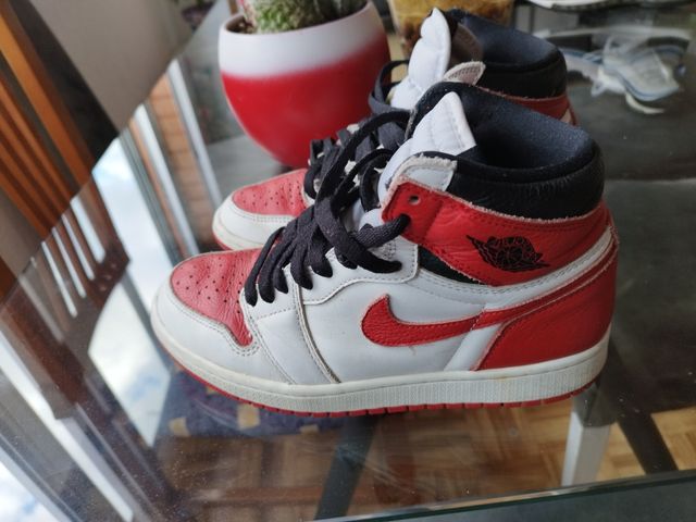 Sapatilhas Air Jordan 1 Nike Branco Vermelho