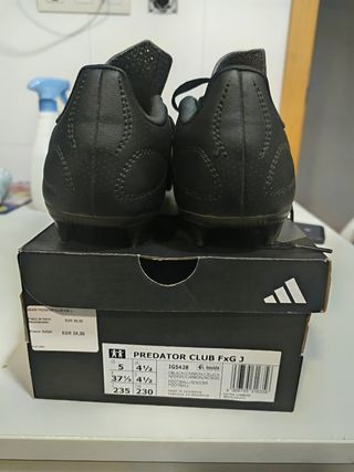 Botas Futbol Niño Adidas Predator Club FxG Negras