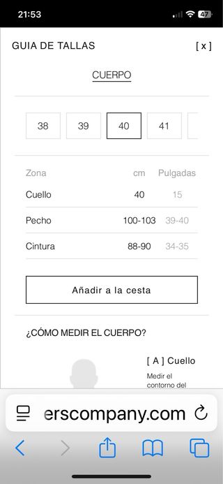 Camisa Scalpers Verde Talla 40