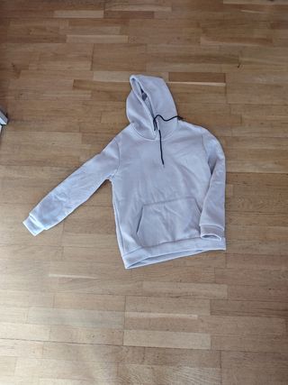 Sudadera beige con capucha talla S