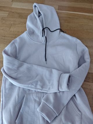 Sudadera beige con capucha talla S