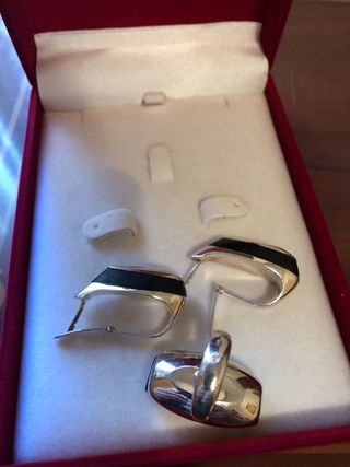 Conjunto Plata 925 Pesada Negro y Plata