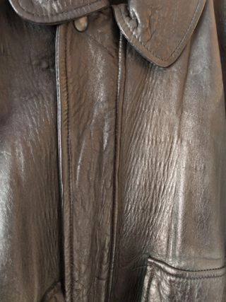 Chaqueta aviador cuero vintage marrón