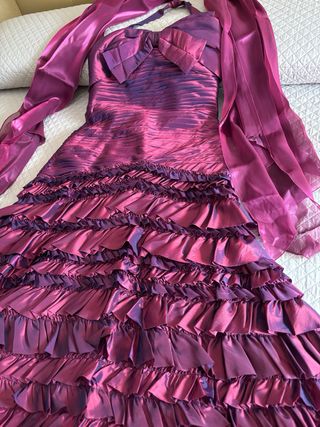 Vestido largo fiesta talla 46 + fular