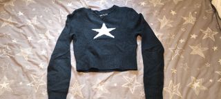 Jersey Negro con Estrella Blanca Talla M