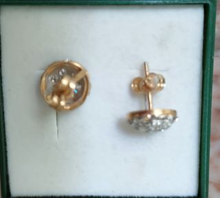 Pendientes oro con zirconitas