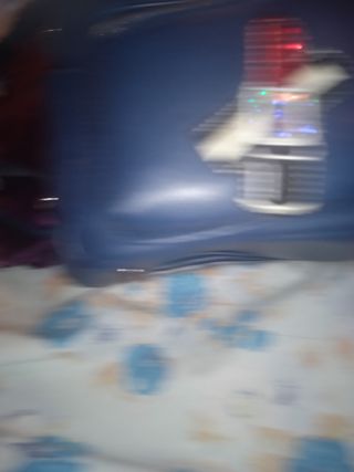 Mochila Azul Cuero con Adornos