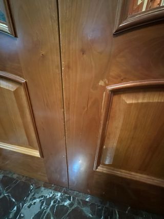Puertas de madera de cerezo con cristal