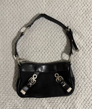 Bolso Mango Negro con Hebillas VINTAGE