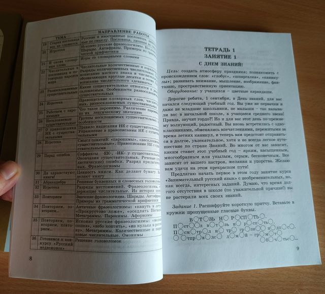 Libro manual en ruso Занимательный русский язык, 5