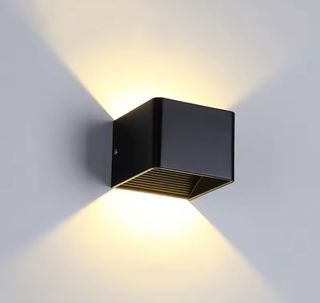 2 apliques de Pared LED 7W Negras