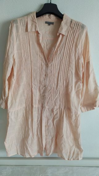 Camisa larga rosa