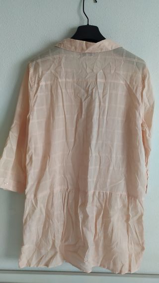 Camisa larga rosa