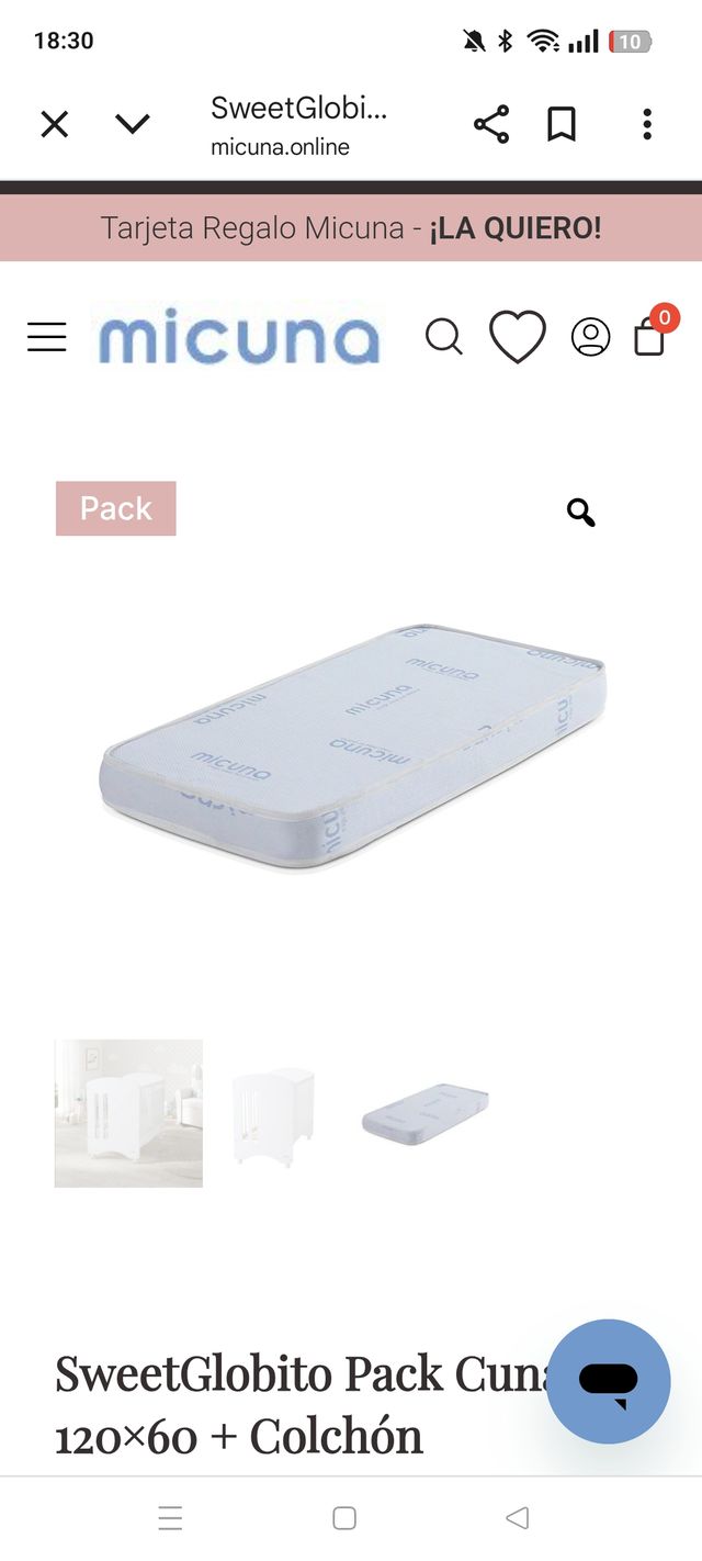 Cuna Micuna 60x120 cm