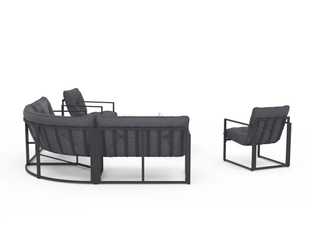 Conjunto de jardín gris metálico