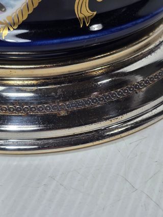 Lampada antica ceramica dipinta anni 60
