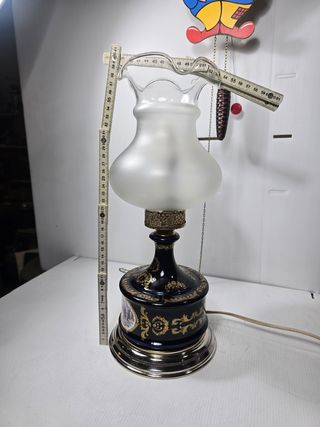 Lampada antica ceramica dipinta anni 60