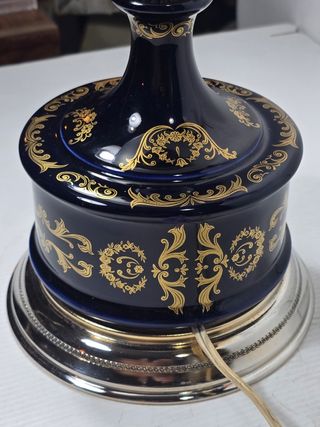 Lampada antica ceramica dipinta anni 60