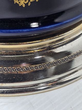 Lampada antica ceramica dipinta anni 60