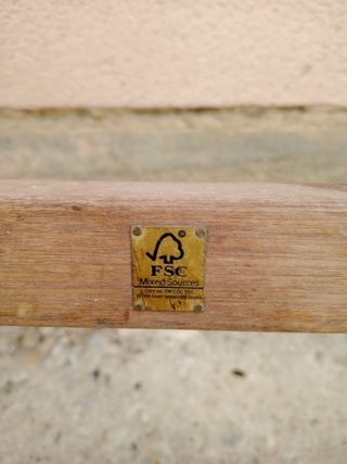 Tumbona vintage de madera FSC
