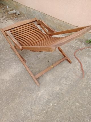 Tumbona vintage de madera FSC