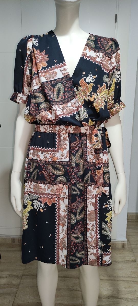 Vestido estampado paisley Roberto Torretta