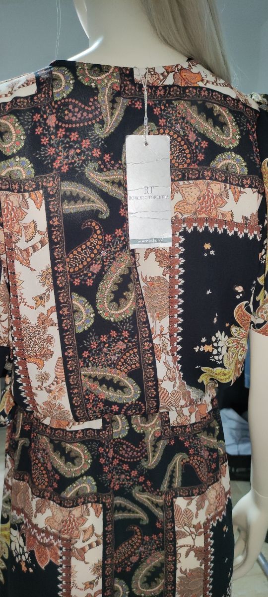 Vestido estampado paisley Roberto Torretta