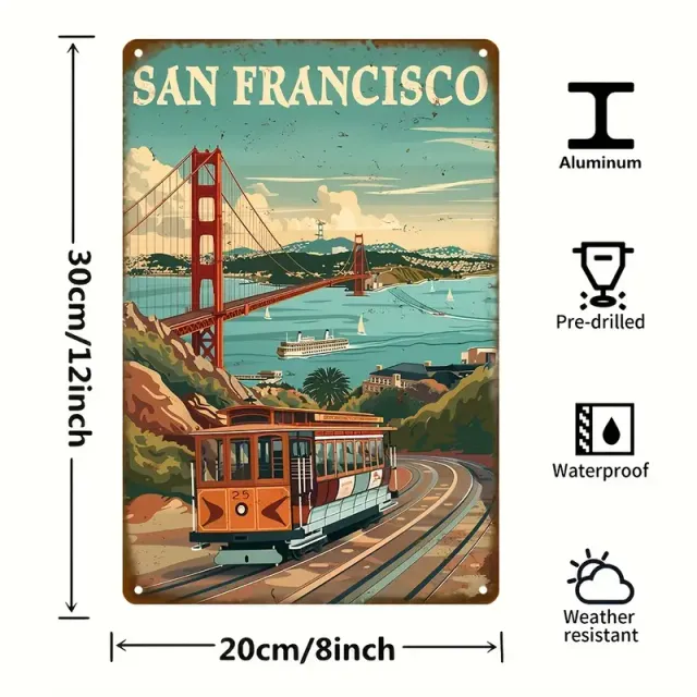 Targa in metallo San Francisco