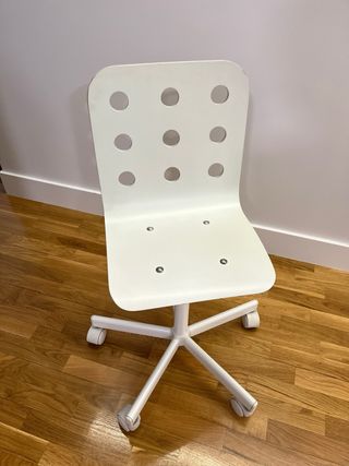 Silla de escritorio infantil blanca