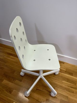 Silla de escritorio infantil blanca