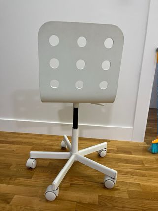 Silla de escritorio infantil blanca
