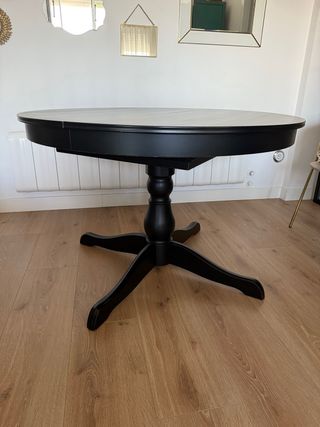 Mesa de comedor extensible negra