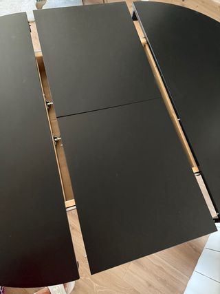 Mesa de comedor extensible negra