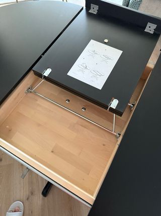 Mesa de comedor extensible negra