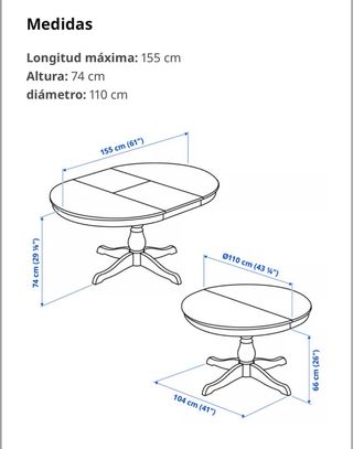 Mesa de comedor extensible negra