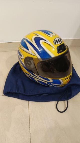 Casco de moto MTI modelo Waver Blue