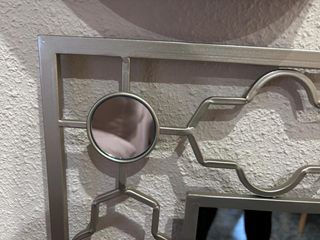 Entradita de cristal y metal plateado